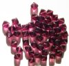 50 8mm Diagonal Hole Matte Amethyst Cubes